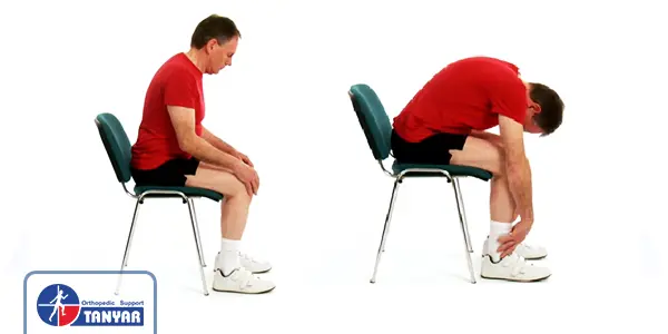 کشش نشسته به پشت برای کمردرد